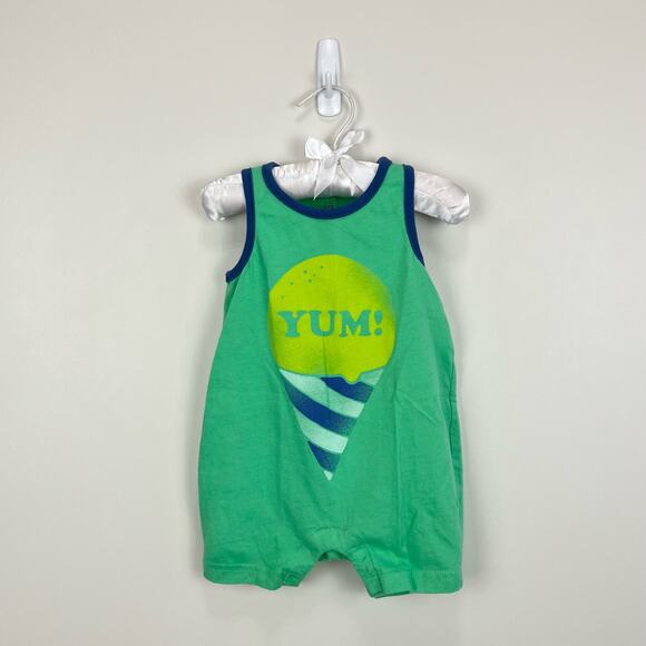 Baby Gap Green Ice Cream Shortall Romper 6-12 Months - Picture 1 of 5